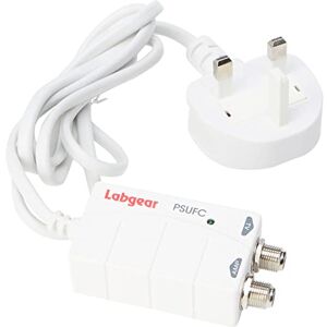 Labgear PSUFC 12V 300mA Fully Screened Power Supply for Masthead Amplifiers Low Noise TV Aerial PSU with F-Type Connector, UK Plug Labgear PSUFC 12V 300mA Fully Screened Power Supply for Masthead Amplifiers Low Noise TV Aerial PSU with F-Type Connector, UK Plug