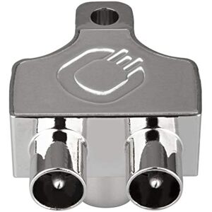 OEHLBACH Antenna SP12 antenna splitter, shielded metal housing, two-device splitter for TV/radio, coaxial coupling to coaxial plug, DVB-T2 DVB-C2 HDTV UHD, silver, 17218-C1-40 OEHLBACH Antenna SP12 antenna splitter, shielded metal housing, two-device splitter for TV/radio, coaxial coupling to coaxial plug, DVB-T2 DVB-C2 HDTV UHD, silver, 17218-C1-40