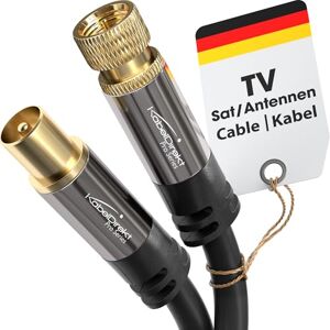 KabelDirekt SAT cable/aerial cable with break-proof metal plugs – 10m (TV cable/satellite cable, adapter from F-connector to antenna plug, suitable for TV, radio, DVB-T2/DVB-C/DVB-S/DVB-S2) by CableDirect KabelDirekt SAT cable/aerial cable with break-proof metal plugs – 10m (TV cable/satellite cable, adapter from F-connector to antenna plug, suitable for TV, radio, DVB-T2/DVB-C/DVB-S/DVB-S2) by CableDirect