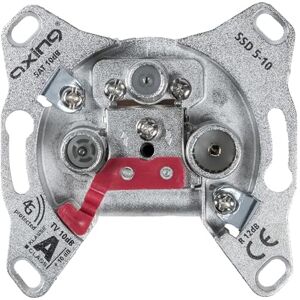 Axing SSD 5-10 Universal Antenna socket 3-port Wall Outlet loop-through with 10 dB tap loss for CATV, Satellite and Unicable Systems Axing SSD 5-10 Universal Antenna socket 3-port Wall Outlet loop-through with 10 dB tap loss for CATV, Satellite and Unicable Systems