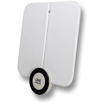 One For All Ultra Flat Amplified Indoor Digital TV Aerial Ready to receive Freeview and Analogue TV Signals within a range of 15 miles – Full HD Ready HDTV Antenna – UHF/VHF – white – SV9215 One For All Ultra Flat Amplified Indoor Digital TV Aerial Ready to receive Freeview and Analogue TV Signals within a range of 15 miles – Full HD Ready HDTV Antenna – UHF/VHF – white – SV9215