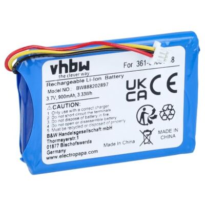 vhbw Battery Replacement for Garmin 1ICP4/34/5, 1ICP5/34/45, 361-00045-00, 361-00056-00 for GPS Navigation System Sat Nav (900mAh, 3.7 V, Li-ion) vhbw Battery Replacement for Garmin 1ICP4/34/5, 1ICP5/34/45, 361-00045-00, 361-00056-00 for GPS Navigation System Sat Nav (900mAh, 3.7 V, Li-ion)