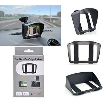 Digicharge Sun Shade Visor For Sat Nav With 5'' Or 4.3'' Diagonal Screen Anti Glare GPS Cap Hood With Secure And Robust Strap Fitting Design From ® By Digital Accessories Ltd Digicharge Sun Shade Visor For Sat Nav With 5'' Or 4.3'' Diagonal Screen Anti Glare GPS Cap Hood With Secure And Robust Strap Fitting Design From ® By Digital Accessories Ltd