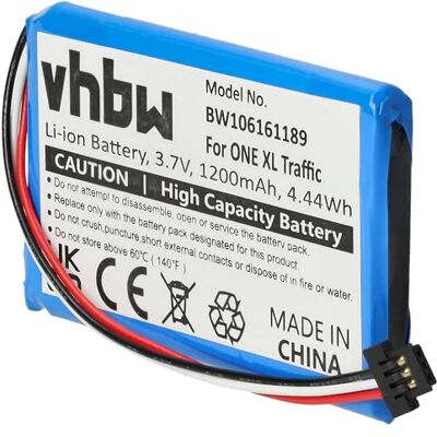 vhbw Battery compatible with TomTom Go 50, 60 GPS Navigation System Sat Nav (1200 mAh, 3.7 V, Li-Ion) vhbw Battery compatible with TomTom Go 50, 60 GPS Navigation System Sat Nav (1200 mAh, 3.7 V, Li-Ion)
