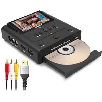 Clariviews VHS to DVD Recorder and Converter with AV & HDMI Inputs, Record Old Home Movies from VCRs, VHS Players, and Hi8 Camcorders to DVD, USB Drive, SD Card or External HDD, No PC Needed, 4.3" LCD Preview Clariviews VHS to DVD Recorder and Converter with AV & HDMI Inputs, Record Old Home Movies from VCRs, VHS Players, and Hi8 Camcorders to DVD, USB Drive, SD Card or External HDD, No PC Needed, 4.3" LCD Preview
