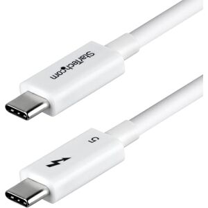 StarTech .com 1.5ft (50cm) Thunderbolt 5 Cable, 80Gbps/120Gbps, 240W PD, 8K 60Hz, Thunderbolt Certified, TB5/TB4/USB4/USB-C White StarTech .com 1.5ft (50cm) Thunderbolt 5 Cable, 80Gbps/120Gbps, 240W PD, 8K 60Hz, Thunderbolt Certified, TB5/TB4/USB4/USB-C White