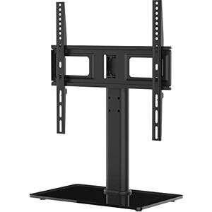 GRIFEMA GB1005 Universal TV Stand for 26-55 inch,up to 45KG, Swivel and Height Adjustable TV Table Stand with Bracket, 8mm Tempered Glass Base, Cable Management, Max VESA 400x400mm GRIFEMA GB1005 Universal TV Stand for 26-55 inch,up to 45KG, Swivel and Height Adjustable TV Table Stand with Bracket, 8mm Tempered Glass Base, Cable Management, Max VESA 400x400mm
