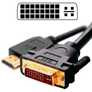 KALEA-INFORMATIQUE DVI MALE (DVI-I DUAL LINK 24+5) to HDMI MALE (19 POINTS) cable. Cable length 1.8M KALEA-INFORMATIQUE DVI MALE (DVI-I DUAL LINK 24+5) to HDMI MALE (19 POINTS) cable. Cable length 1.8M