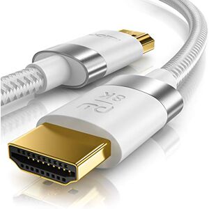 CSL-Computer CSL 8k / 4k HDMI Cable 2.1/2.0-5m 8K @ 60Hz / 120Hz 4K @ 240Hz 48 Gbit/s 3D Ultra High Speed with Ethernet TV Blu-ray PS5 Xbox Series X Switch White 5 Metres CSL-Computer CSL 8k / 4k HDMI Cable 2.1/2.0-5m 8K @ 60Hz / 120Hz 4K @ 240Hz 48 Gbit/s 3D Ultra High Speed with Ethernet TV Blu-ray PS5 Xbox Series X Switch White 5 Metres