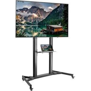 Properav Mobile TV Trolley Stand on Wheels 60'' 63'' 65" 70'' 75'' 80'' 100'' Max Load 100kg Max VESA 1000x600 Properav Mobile TV Trolley Stand on Wheels 60'' 63'' 65" 70'' 75'' 80'' 100'' Max Load 100kg Max VESA 1000x600