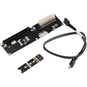 KALEA-INFORMATIQUE Oculink SFF-8611 M2 NVMe M Key to PCIe 16x Gen 4.0 32G Adapter Conversion Plate Compatible with Any PCIe Card Including GPU Graphics KALEA-INFORMATIQUE Oculink SFF-8611 M2 NVMe M Key to PCIe 16x Gen 4.0 32G Adapter Conversion Plate Compatible with Any PCIe Card Including GPU Graphics