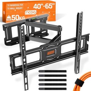 RICOO TV Bracket Tilt Swivel approx 30-55 Inch S5144 for LED LCD OLED Curved and Flatscreens Wall Mount Universal for VESA 200x200-400x400 RICOO TV Bracket Tilt Swivel approx 30-55 Inch S5144 for LED LCD OLED Curved and Flatscreens Wall Mount Universal for VESA 200x200-400x400