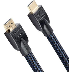 Amazon Basics HDMI to HDMI Cable, 18Gbps High-Speed, 4K@60Hz, 2160p, Nylon-Braided Cord, Ethernet Ready, 7.6 m, Nylon, Black Amazon Basics HDMI to HDMI Cable, 18Gbps High-Speed, 4K@60Hz, 2160p, Nylon-Braided Cord, Ethernet Ready, 7.6 m, Nylon, Black