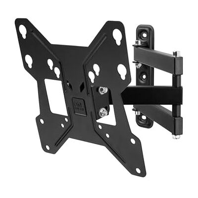 One For All Full Motion TV Bracket – Swivel (180°) Tilt (15°) Wall Mount – Screen size 13-43 Inch For All types of TVs – Max Weight 30kgs – VESA 75x75 to 200x200 – Black – WM2251 One For All Full Motion TV Bracket – Swivel (180°) Tilt (15°) Wall Mount – Screen size 13-43 Inch For All types of TVs – Max Weight 30kgs – VESA 75x75 to 200x200 – Black – WM2251