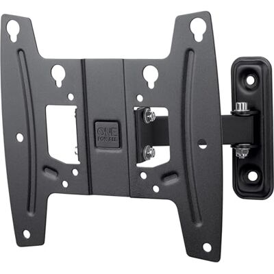 One For All TV Bracket – Swivel (90°) Wall Mount – Screen size 19-43 Inch For All types of TVs (LED LCD Plasma) – Max Weight 30kgs – VESA 75x75 to 200x200 Black WM4241 One For All TV Bracket – Swivel (90°) Wall Mount – Screen size 19-43 Inch For All types of TVs (LED LCD Plasma) – Max Weight 30kgs – VESA 75x75 to 200x200 Black WM4241