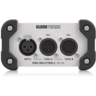 Klark Teknik PRO SPLITTER 5 DS 50 Passive 1-In/5-Out Signal Splitter with Extended Dynamic Range Klark Teknik PRO SPLITTER 5 DS 50 Passive 1-In/5-Out Signal Splitter with Extended Dynamic Range