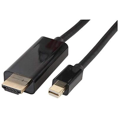Pro Signal PSG3263 Mini DisplayPort to HDMI Cable - 1m Black - Cables Pro Signal PSG3263 Mini DisplayPort to HDMI Cable - 1m Black - Cables