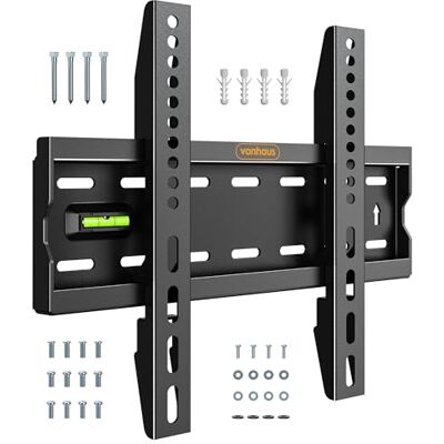 VonHaus TV Wall Bracket for 15-50" Screens, Ultra-Slim TV Bracket with Spirit Level, Flat to Wall Mount, 40kg Capacity, Max VESA: 300x200m VonHaus TV Wall Bracket for 15-50" Screens, Ultra-Slim TV Bracket with Spirit Level, Flat to Wall Mount, 40kg Capacity, Max VESA: 300x200m