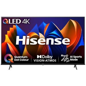 Hisense 65 Inch 4K QLED Smart TV 65E77NQTUK Quantum Dot Colour, 4K AI Processor, Dolby Vision Atmos, Smooth Motion, Sports Mode, Vidaa OS with Freely, Youtube, Netflix and Disney+ (2024 Model) Hisense 65 Inch 4K QLED Smart TV 65E77NQTUK Quantum Dot Colour, 4K AI Processor, Dolby Vision Atmos, Smooth Motion, Sports Mode, Vidaa OS with Freely, Youtube, Netflix and Disney+ (2024 Model)