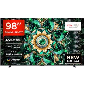 TCL 98Q7C-UK QD-Mini LED TV, 4K HDR Premium 2600, Smart TV Powered by Google TV (Dolby Vision IQ & Atmos, HVA Panel, Audio by Bang & Olufsen, 144Hz Motion Clarity Pro) TCL 98Q7C-UK QD-Mini LED TV, 4K HDR Premium 2600, Smart TV Powered by Google TV (Dolby Vision IQ & Atmos, HVA Panel, Audio by Bang & Olufsen, 144Hz Motion Clarity Pro)