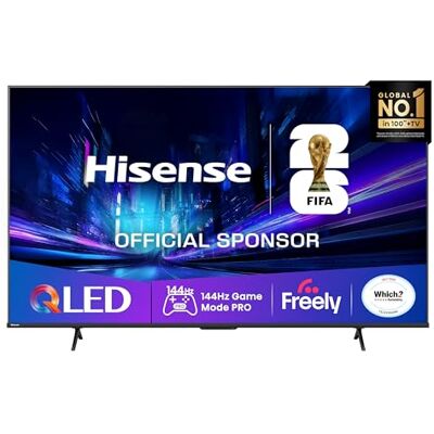 Hisense 75" 75E78QTUK PRO 144Hz QLED Smart AI TV Hi-View AI Engine, 144Hz Game Mode PRO, Dolby Atmos, Quantum Dot Colour with Freely, Disney +, YouTube, Netflix Hisense 75" 75E78QTUK PRO 144Hz QLED Smart AI TV Hi-View AI Engine, 144Hz Game Mode PRO, Dolby Atmos, Quantum Dot Colour with Freely, Disney +, YouTube, Netflix