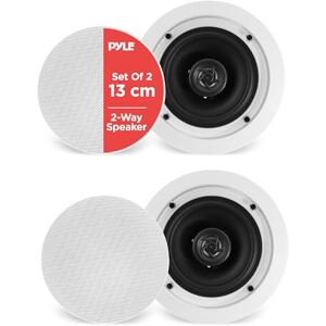 Pyle Pair 5.25 Inch/13.3cm Flush Mount In-Wall In-Ceiling Speaker, 2-Way Home Speaker System, Dual Polyprone Cone w/ Polymer Tweeter Stereo Sound, 150 Watt, Spring Loaded, Easy to Install Pyle Pair 5.25 Inch/13.3cm Flush Mount In-Wall In-Ceiling Speaker, 2-Way Home Speaker System, Dual Polyprone Cone w/ Polymer Tweeter Stereo Sound, 150 Watt, Spring Loaded, Easy to Install