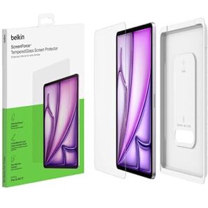 Belkin ScreenForce TemperedGlass screen protector for iPad Air 13-inch, 9H hardness rating tempered glass, 0.33mm thin, scratch-resistant with easy installation, compatible with case and Apple Pencil Belkin ScreenForce TemperedGlass screen protector for iPad Air 13-inch, 9H hardness rating tempered glass, 0.33mm thin, scratch-resistant with easy installation, compatible with case and Apple Pencil