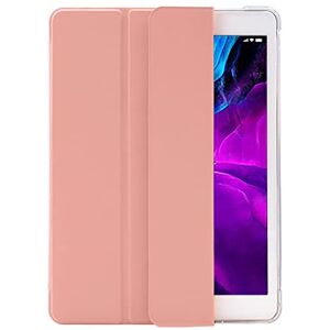 HUEZOE Amazon Brand Case for iPad 9/8/7 (2021/2020/2019 Model, 9th/8th/7th Generation), TPU Translucent Matted Back Cover Trifold Stand for iPad 10.2 Inch with Pen Holder, Auto Sleep/Wake, Pink HUEZOE Amazon Brand Case for iPad 9/8/7 (2021/2020/2019 Model, 9th/8th/7th Generation), TPU Translucent Matted Back Cover Trifold Stand for iPad 10.2 Inch with Pen Holder, Auto Sleep/Wake, Pink