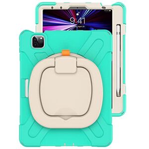 KEYWANTS Silicone Case for iPad Pro 11 (2018/2020/2021/2022) and Air 4/5 10.9 Inch Fully Protective Drop-Proof Case with Ring Stand and Pen Slot, Mint KEYWANTS Silicone Case for iPad Pro 11 (2018/2020/2021/2022) and Air 4/5 10.9 Inch Fully Protective Drop-Proof Case with Ring Stand and Pen Slot, Mint
