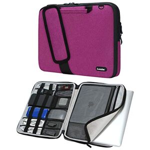 iCozzier 13-13.3 Inch Handle Laptop Briefcase Shoulder Bag Electronic Accessories Organizer Messenger Carrying Case Laptop Sleeve Protective Bag with Shoulder&Luggage Strap Rose iCozzier 13-13.3 Inch Handle Laptop Briefcase Shoulder Bag Electronic Accessories Organizer Messenger Carrying Case Laptop Sleeve Protective Bag with Shoulder&Luggage Strap Rose