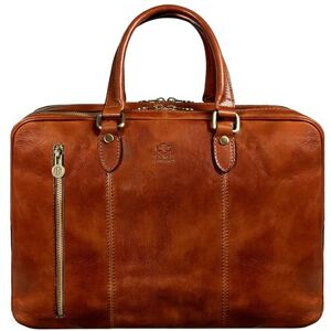 Time Resistance Leather Laptop Briefcase Full Grain Leather Computer Bag for Men and Women (Cognac Brown) Time Resistance Leather Laptop Briefcase Full Grain Leather Computer Bag for Men and Women (Cognac Brown)