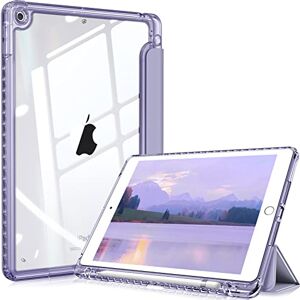 FINTIE Hybrid Case Compatible with iPad 9th/8th/7th Generation (2021/2020/2019 Model, 10.2 inch) Shockproof Cover with Clear Back Shell w/Pencil Holder, Auto Wake/Sleep, Violet FINTIE Hybrid Case Compatible with iPad 9th/8th/7th Generation (2021/2020/2019 Model, 10.2 inch) Shockproof Cover with Clear Back Shell w/Pencil Holder, Auto Wake/Sleep, Violet