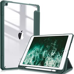 FINTIE Hybrid Case Compatible with iPad 9th/8th/7th Generation (2021/2020/2019 Model, 10.2 inch) Shockproof Cover with Clear Back Shell w/Pencil Holder, Auto Wake/Sleep, Midnight Green FINTIE Hybrid Case Compatible with iPad 9th/8th/7th Generation (2021/2020/2019 Model, 10.2 inch) Shockproof Cover with Clear Back Shell w/Pencil Holder, Auto Wake/Sleep, Midnight Green