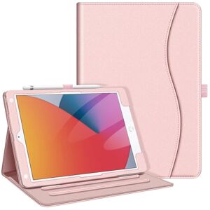 FINTIE Case Compatible with iPad 9th / 8th / 7th Generation (2021/2020/2019 Release, 10.2-inch), Corner Protection Multi-Angle Viewing Stand Cover w/Pocket & Pencil Holder, Rose Gold FINTIE Case Compatible with iPad 9th / 8th / 7th Generation (2021/2020/2019 Release, 10.2-inch), Corner Protection Multi-Angle Viewing Stand Cover w/Pocket & Pencil Holder, Rose Gold