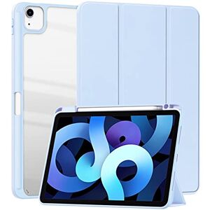 HUEZOE Case Compatible with iPad Air 5 2022/iPad Air 4 2020 and iPad Pro 11 2021/2020/2018, Smart Cover with Acrylic Hard Shell with Pen Holder, Auto Sleep/Wake Function, Light Blue HUEZOE Case Compatible with iPad Air 5 2022/iPad Air 4 2020 and iPad Pro 11 2021/2020/2018, Smart Cover with Acrylic Hard Shell with Pen Holder, Auto Sleep/Wake Function, Light Blue