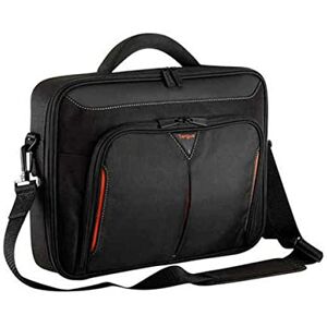 Targus Laptop Bag, Fits up to 14" Laptops, Classic Clamshell Case Design, Protective Laptop Bag with Padded Handle, Black/Red Targus Laptop Bag, Fits up to 14" Laptops, Classic Clamshell Case Design, Protective Laptop Bag with Padded Handle, Black/Red