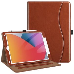 FINTIE Case Compatible with iPad 9th / 8th / 7th Generation (2021/2020/2019 Release, 10.2-inch), Corner Protection Multi-Angle Viewing Stand Cover w/Pocket & Pencil Holder, Vintage Brown FINTIE Case Compatible with iPad 9th / 8th / 7th Generation (2021/2020/2019 Release, 10.2-inch), Corner Protection Multi-Angle Viewing Stand Cover w/Pocket & Pencil Holder, Vintage Brown