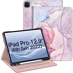 FINTIE Case Compatible with iPad Pro 12.9 inch (2022/2021/2020/2018, 6th/5th/4th/3rd Generation), Multi-Angle Smart Stand Cover w/Pencil Holder & Pocket, Auto Sleep/Wake, Glittering Marble FINTIE Case Compatible with iPad Pro 12.9 inch (2022/2021/2020/2018, 6th/5th/4th/3rd Generation), Multi-Angle Smart Stand Cover w/Pencil Holder & Pocket, Auto Sleep/Wake, Glittering Marble