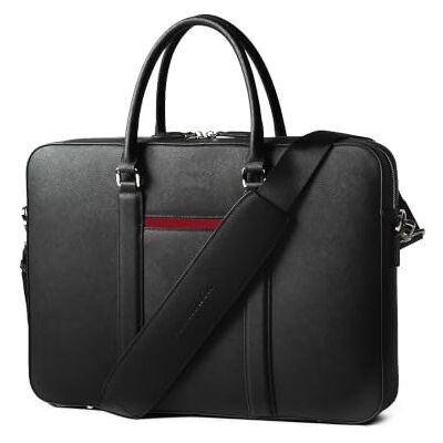 Maverick & Co. Manhattan Leather Laptop Bag – 16” Briefcase for Men, Stylish Business Travel & Work Bag, Fits Laptop, Durable Maverick & Co. Manhattan Leather Laptop Bag – 16” Briefcase for Men, Stylish Business Travel & Work Bag, Fits Laptop, Durable