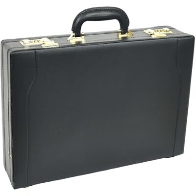 House Of Leather Leather Attache Case Twin Combination Lock Briefcase Expandable Organiser HOL1196 Black House Of Leather Leather Attache Case Twin Combination Lock Briefcase Expandable Organiser HOL1196 Black