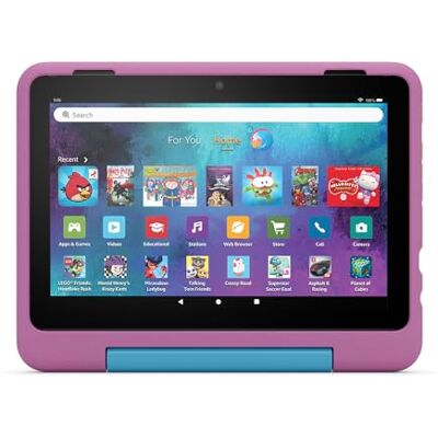 Amazon Kid-Friendly Case for Fire HD 8 tablet (only compatible with 12th generation tablet), Jungle Cat Amazon Kid-Friendly Case for Fire HD 8 tablet (only compatible with 12th generation tablet), Jungle Cat