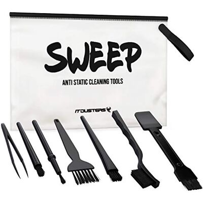 IT Dusters Sweep Anti Static Brush Set for Cleaning Keyboard, PCB, Motherboard, Tablet, Mobiles, Printers ESD Safe IT Dusters Sweep Anti Static Brush Set for Cleaning Keyboard, PCB, Motherboard, Tablet, Mobiles, Printers ESD Safe