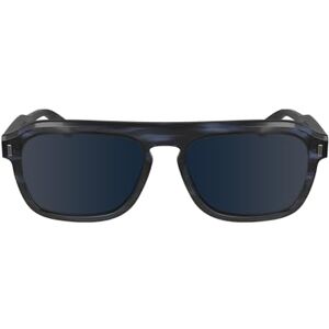 Calvin Klein Men's Sunglasses CK24504S Striped Blue with Solid Blue Lens Calvin Klein Men's Sunglasses CK24504S Striped Blue with Solid Blue Lens