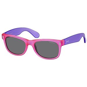 Polaroid Kids' P0115 Rectangular Sunglasses, Purple (Violet Pink Fluo/Grey Polarized), 46 Polaroid Kids' P0115 Rectangular Sunglasses, Purple (Violet Pink Fluo/Grey Polarized), 46
