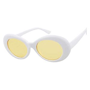 DEELIN Unisex Sunglasses Women Men Polarized Glasses Retro Vintage Classic Frame Eyewear Clout Goggles Rapper Oval Shades Cute Travel Glasses,Black