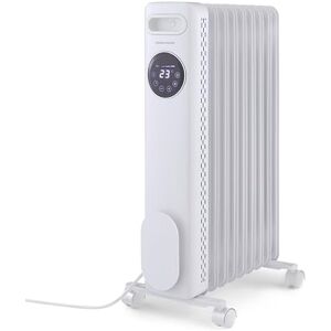 Morphy Richards HeatFlux Digital Oil Filled Radiator, Remote Control, 20m2 Coverage, LED Digital Touch Panel, Eco Mode, Personalised Warmth, Timer, Auto Switch Off, Cord Storage, 2kw, White, 827751 Morphy Richards HeatFlux Digital Oil Filled Radiator, Remote Control, 20m2 Coverage, LED Digital Touch Panel, Eco Mode, Personalised Warmth, Timer, Auto Switch Off, Cord Storage, 2kw, White, 827751