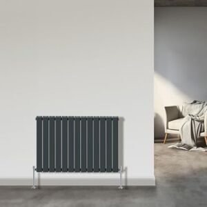 NRG 600x884mm Anthracite Horizontal Designer Radiator Central Heating Flat Panel Double Column NRG 600x884mm Anthracite Horizontal Designer Radiator Central Heating Flat Panel Double Column