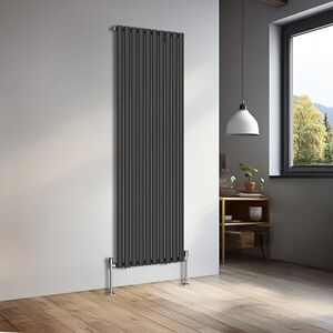 NRG 1800x590mm Vertical Oval Single Panel Heater Column Radiator Central Heating Radiators Designer Tall Radiators Black NRG 1800x590mm Vertical Oval Single Panel Heater Column Radiator Central Heating Radiators Designer Tall Radiators Black