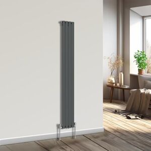 NRG Vertical Oval Column Radiator Bathroom Central Heating Anthracite 1800x236mm Single Panel Radiators NRG Vertical Oval Column Radiator Bathroom Central Heating Anthracite 1800x236mm Single Panel Radiators