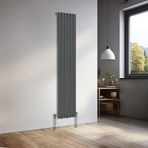 NRG 1800x354mm Vertical Oval Single Panel Heater Column Radiator Central Heating Radiators Designer Tall Radiators Anthracite NRG 1800x354mm Vertical Oval Single Panel Heater Column Radiator Central Heating Radiators Designer Tall Radiators Anthracite